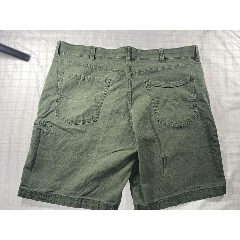 Weatherproof Men's Cargo Shorts Size 38 Ivy Green Cotton Stretch Ripstop